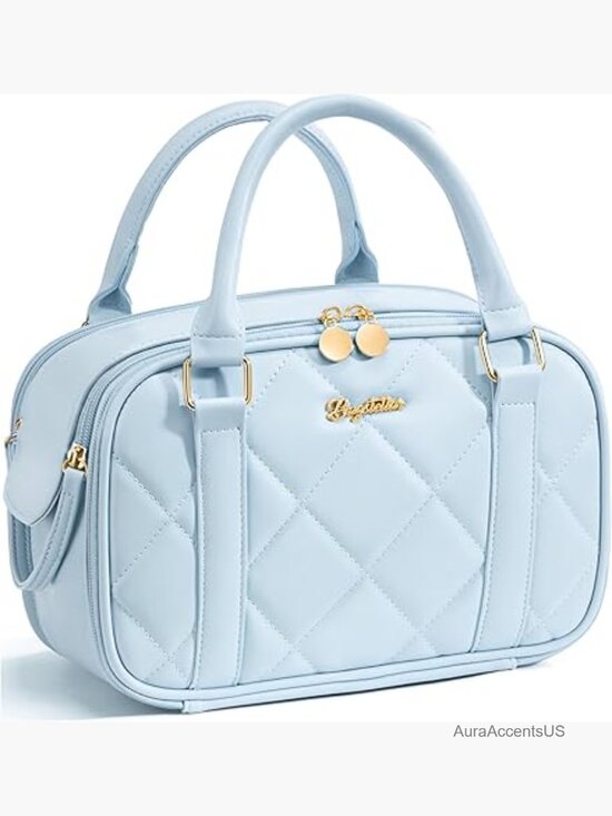 Handbags - Large Capacity Quilted Toiletry Bag Stand-up Cosmetic Case Organizer with